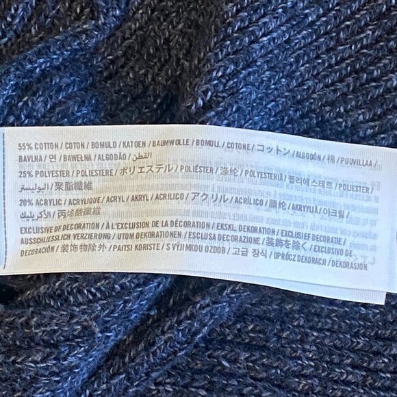 Abercrombie & Fitch Sleeveless Ribbed Knit Turtleneck Sweater S Blue #223N - Picture 6 of 8